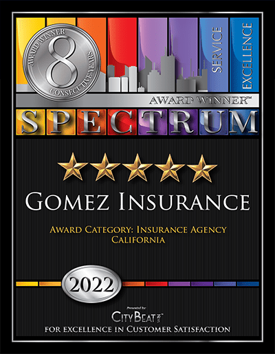 Award - Spectrum Gomez Insurance Insurance Agency California 2022 Award Badge